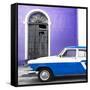 Cuba Fuerte Collection SQ - American Classic Car White and Blue-Philippe Hugonnard-Framed Stretched Canvas