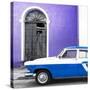 Cuba Fuerte Collection SQ - American Classic Car White and Blue-Philippe Hugonnard-Stretched Canvas