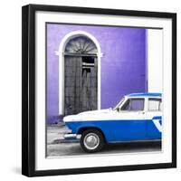 Cuba Fuerte Collection SQ - American Classic Car White and Blue-Philippe Hugonnard-Framed Photographic Print