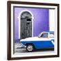 Cuba Fuerte Collection SQ - American Classic Car White and Blue-Philippe Hugonnard-Framed Photographic Print