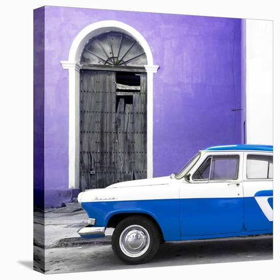 Cuba Fuerte Collection SQ - American Classic Car White and Blue-Philippe Hugonnard-Stretched Canvas