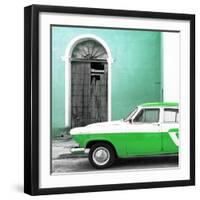 Cuba Fuerte Collection SQ - American Classic Car White and Green-Philippe Hugonnard-Framed Photographic Print