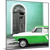 Cuba Fuerte Collection SQ - American Classic Car White and Green-Philippe Hugonnard-Mounted Photographic Print