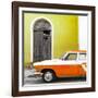 Cuba Fuerte Collection SQ - American Classic Car White and Orange-Philippe Hugonnard-Framed Photographic Print