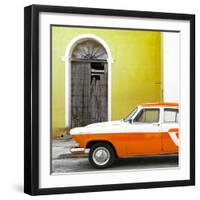 Cuba Fuerte Collection SQ - American Classic Car White and Orange-Philippe Hugonnard-Framed Photographic Print