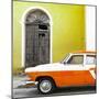 Cuba Fuerte Collection SQ - American Classic Car White and Orange-Philippe Hugonnard-Mounted Photographic Print