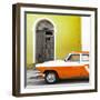 Cuba Fuerte Collection SQ - American Classic Car White and Orange-Philippe Hugonnard-Framed Photographic Print