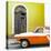 Cuba Fuerte Collection SQ - American Classic Car White and Orange-Philippe Hugonnard-Stretched Canvas