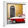 Cuba Fuerte Collection SQ - American Classic Car White and Red-Philippe Hugonnard-Framed Photographic Print
