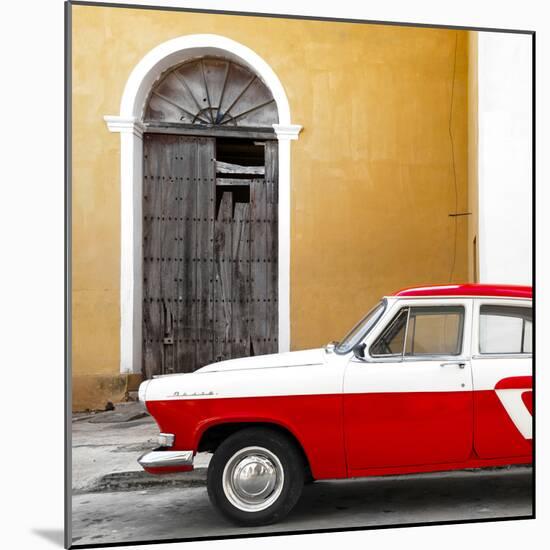 Cuba Fuerte Collection SQ - American Classic Car White and Red-Philippe Hugonnard-Mounted Photographic Print