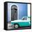 Cuba Fuerte Collection SQ - American Classic Car White and Turquoise-Philippe Hugonnard-Framed Stretched Canvas