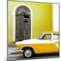 Cuba Fuerte Collection SQ - American Classic Car White and Yellow-Philippe Hugonnard-Mounted Photographic Print