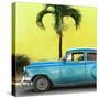 Cuba Fuerte Collection SQ - Beautiful Retro Blue Car-Philippe Hugonnard-Stretched Canvas