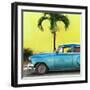 Cuba Fuerte Collection SQ - Beautiful Retro Blue Car-Philippe Hugonnard-Framed Photographic Print