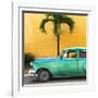 Cuba Fuerte Collection SQ - Beautiful Retro Green Car-Philippe Hugonnard-Framed Photographic Print