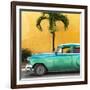 Cuba Fuerte Collection SQ - Beautiful Retro Green Car-Philippe Hugonnard-Framed Photographic Print