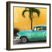 Cuba Fuerte Collection SQ - Beautiful Retro Green Car-Philippe Hugonnard-Framed Photographic Print