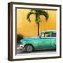 Cuba Fuerte Collection SQ - Beautiful Retro Green Car-Philippe Hugonnard-Framed Photographic Print