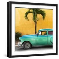 Cuba Fuerte Collection SQ - Beautiful Retro Green Car-Philippe Hugonnard-Framed Photographic Print