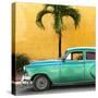 Cuba Fuerte Collection SQ - Beautiful Retro Green Car-Philippe Hugonnard-Stretched Canvas