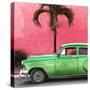 Cuba Fuerte Collection SQ - Beautiful Retro Green Car-Philippe Hugonnard-Stretched Canvas