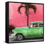 Cuba Fuerte Collection SQ - Beautiful Retro Green Car-Philippe Hugonnard-Framed Stretched Canvas