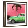 Cuba Fuerte Collection SQ - Beautiful Retro Green Car-Philippe Hugonnard-Framed Photographic Print