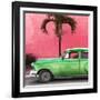 Cuba Fuerte Collection SQ - Beautiful Retro Green Car-Philippe Hugonnard-Framed Photographic Print