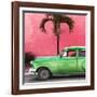 Cuba Fuerte Collection SQ - Beautiful Retro Green Car-Philippe Hugonnard-Framed Photographic Print