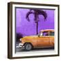 Cuba Fuerte Collection SQ - Beautiful Retro Orange Car-Philippe Hugonnard-Framed Photographic Print