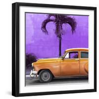 Cuba Fuerte Collection SQ - Beautiful Retro Orange Car-Philippe Hugonnard-Framed Premium Photographic Print