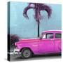 Cuba Fuerte Collection SQ - Beautiful Retro Pink Car-Philippe Hugonnard-Stretched Canvas