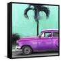 Cuba Fuerte Collection SQ - Beautiful Retro Purple Car-Philippe Hugonnard-Framed Stretched Canvas