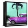 Cuba Fuerte Collection SQ - Beautiful Retro Purple Car-Philippe Hugonnard-Framed Stretched Canvas