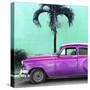 Cuba Fuerte Collection SQ - Beautiful Retro Purple Car-Philippe Hugonnard-Stretched Canvas