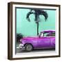 Cuba Fuerte Collection SQ - Beautiful Retro Purple Car-Philippe Hugonnard-Framed Photographic Print