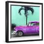 Cuba Fuerte Collection SQ - Beautiful Retro Purple Car-Philippe Hugonnard-Framed Photographic Print