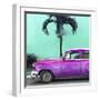 Cuba Fuerte Collection SQ - Beautiful Retro Purple Car-Philippe Hugonnard-Framed Photographic Print