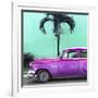 Cuba Fuerte Collection SQ - Beautiful Retro Purple Car-Philippe Hugonnard-Framed Photographic Print