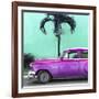 Cuba Fuerte Collection SQ - Beautiful Retro Purple Car-Philippe Hugonnard-Framed Photographic Print