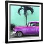 Cuba Fuerte Collection SQ - Beautiful Retro Purple Car-Philippe Hugonnard-Framed Photographic Print