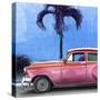 Cuba Fuerte Collection SQ - Beautiful Retro Red Car-Philippe Hugonnard-Stretched Canvas