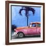 Cuba Fuerte Collection SQ - Beautiful Retro Red Car-Philippe Hugonnard-Framed Photographic Print