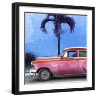 Cuba Fuerte Collection SQ - Beautiful Retro Red Car-Philippe Hugonnard-Framed Photographic Print