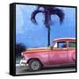 Cuba Fuerte Collection SQ - Beautiful Retro Red Car-Philippe Hugonnard-Framed Stretched Canvas
