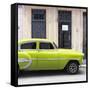 Cuba Fuerte Collection SQ - Bel Air Classic Lime Green Car-Philippe Hugonnard-Framed Stretched Canvas