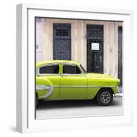 Cuba Fuerte Collection SQ - Bel Air Classic Lime Green Car-Philippe Hugonnard-Framed Photographic Print