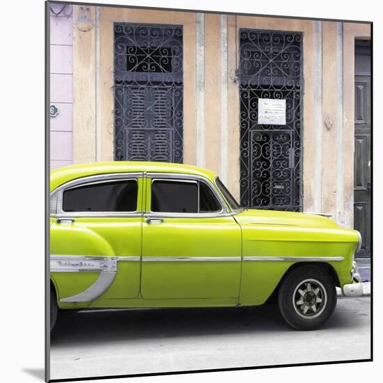 Cuba Fuerte Collection SQ - Bel Air Classic Lime Green Car-Philippe Hugonnard-Mounted Photographic Print