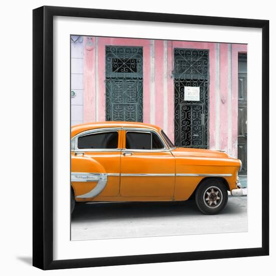 Cuba Fuerte Collection SQ - Bel Air Classic Orange Car-Philippe Hugonnard-Framed Photographic Print