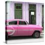 Cuba Fuerte Collection SQ - Bel Air Classic Pink Car-Philippe Hugonnard-Stretched Canvas